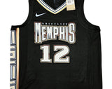 MEMPHIS GRIZZLIES JA MORANT AUTOGRAPHED BLACK NIKE CITY JERSEY 52 BECKETT 218586