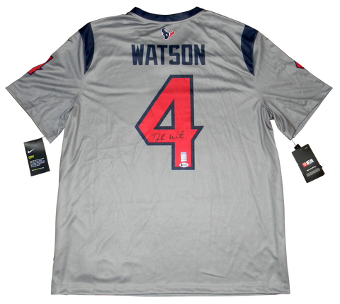 DESHAUN WATSON SIGNED HOUSTON TEXANS #4 NIKE INVERTED COLORS JERSEY BECKETT