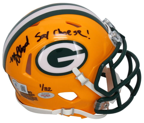 MarShawn Lloyd Autographed "Say Cheese" Packers Mini Helmet Beckett GDL LE 1/32