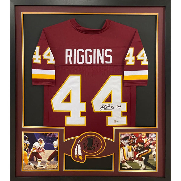 John Riggins Autographed Signed Framed Washington Commanders Jersey BECKETT