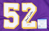 Jamaal Wilkes Signed Los Angeles Lakers Purple Home Jersey (PSA COA) 4xNBA Champ