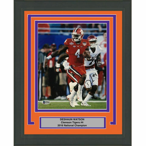 FRAMED Autographed/Signed DESHAUN WATSON Clemson Tigers 8x10 Photo BAS COA #2