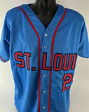 Bake McBride Signed St. Louis Cardinals Powder Blue Throwback Jersey (JSA COA)