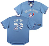 Blue Jays Joe Carter Authentic Signed Light Blue Majestic Jersey JSA