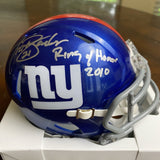 TIKI BARBER SIGNED NEW YORK GIANTS RING OF HONOR 2010 MINI HELMET BECKETT