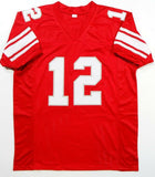 Randall Cunningham Autographed Red College Style Jersey- JSA W Authenticated *1