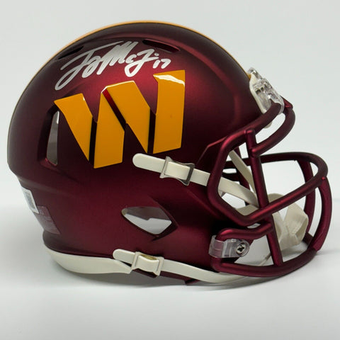 Terry McLaurin Autographed Signed Washington Commanders Mini Helmet Beckett