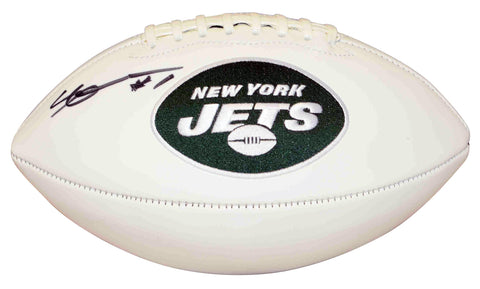 AHMAD SAUCE GARDNER AUTOGRAPHED NEW YORK JETS WHITE LOGO FOOTBALL BECKETT