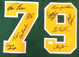 1978-79 NBA CHAMP SUPERSONICS AUTOGRAPHED GREEN JERSEY 9 SIGS WILKENS MCS 145849