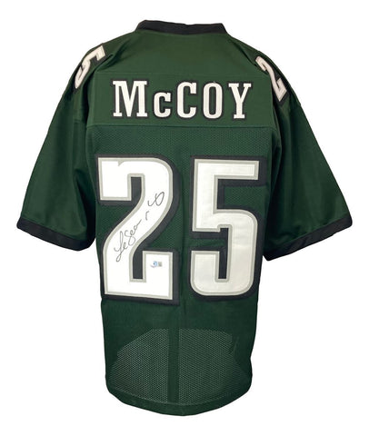 LeSean McCoy Philadelphia Signed Green Football Jersey BAS