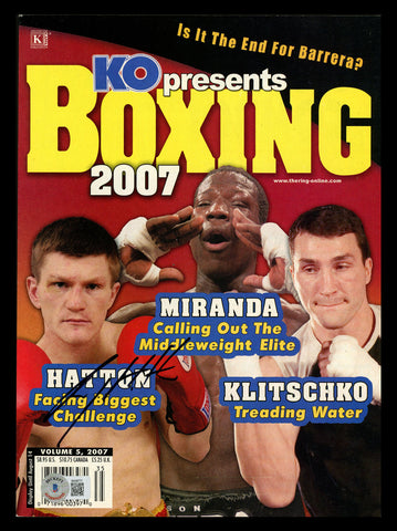 Ricky Hatton Autographed Signed KO Magazine Beckett BAS QR #BK08771