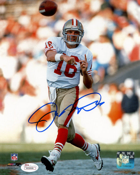 Joe Montana Autographed San Francisco 49ers 8x10 Photo JSA 48595