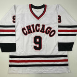 Autographed/Signed Bobby Hull HOF 1983 Chicago White Hockey Jersey JSA COA