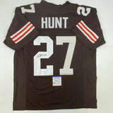 Autographed/Signed KAREEM HUNT Cleveland Brown Football Jersey PSA/DNA COA Auto