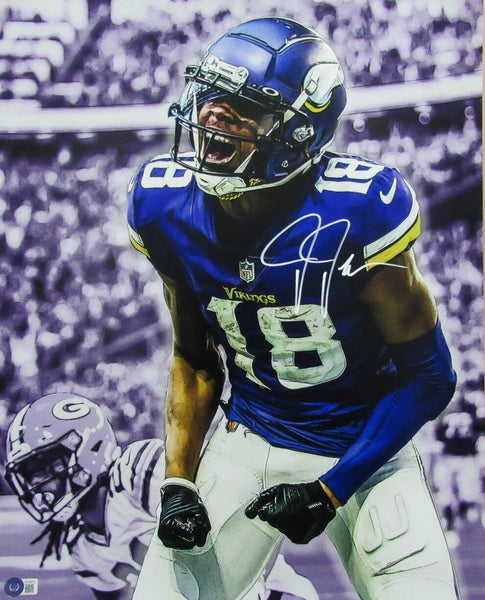 Justin Jefferson Signed/Autographed 16x20 Photo Minnesota Vikings Beckett