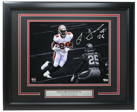 Leonard Fournette Signed Framed TB Buccaneers 11x14 Spotlight Photo Fanatics