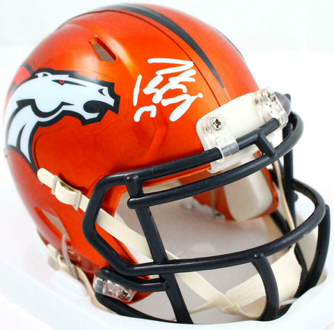 Peyton Manning Autographed Denver Broncos Flash Speed Mini Helmet-Fanatics Auth