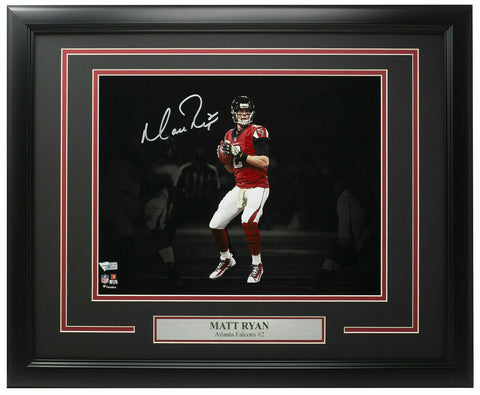 Matt Ryan Signed Framed 11x14 Atlanta Falcons Spotlight Photo Fanatics