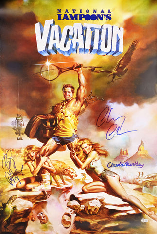 CHASE BRINKLEY & D'ANGELO AUTOGRAPHED 27X40 VACATION MOVIE POSTER BECKETT 234971