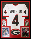 FRAMED GEORGIA BULLDOGS NOLAN SMITH JR AUTOGRAPHED SIGNED JERSEY JSA COA