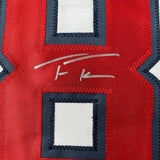 Framed Autographed/Signed Trea Turner 33x42 USA White Jersey Beckett BAS COA