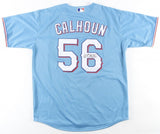 Kole Calhoun Signed Texas Rangers Nike Jersey (JSA COA) 2015 Gold Glove O.F.