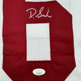 Framed Autographed/Signed Devonta Smith 33x42 Alabama College Jersey JSA COA