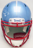 Ryan Tannehill Autographed Titans Flash Full Size Auth Helmet (Smudged) Beckett