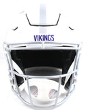 JJ McCarthy Autographed Vikings F/S Alt 2024 Speed Flex Helmet Beckett W Holo