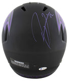 Ravens Ray Lewis Signed Eclipse Full Size Speed Rep Helmet BAS Witness #WD22059