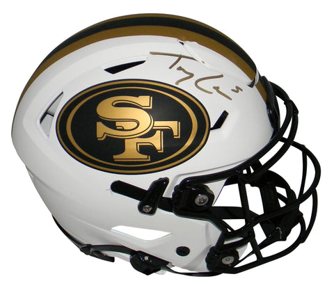 TREY LANCE SIGNED SAN FRANCISCO 49ERS LUNAR AUTHENTIC SPEEDFLEX HELMET BECKETT