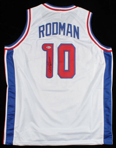 Dennis Rodman Signed Pistons Jersey (Beckett COA) Detroit 7xRebounding Leader