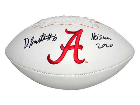 DEVONTA SMITH AUTOGRAPHED ALABAMA CRIMSON TIDE LOGO FOOTBALL W/ HEISMAN 2020