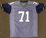 SEAHAWKS WALTER JONES AUTOGRAPHED 2002-2011 BLUE JERSEY HOF '14 MCS HOLO 159816