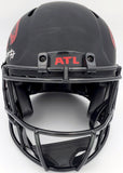 KYLE PITTS AUTO FALCONS ECLIPSE BLACK FULL SIZE SPEED HELMET BECKETT 194412