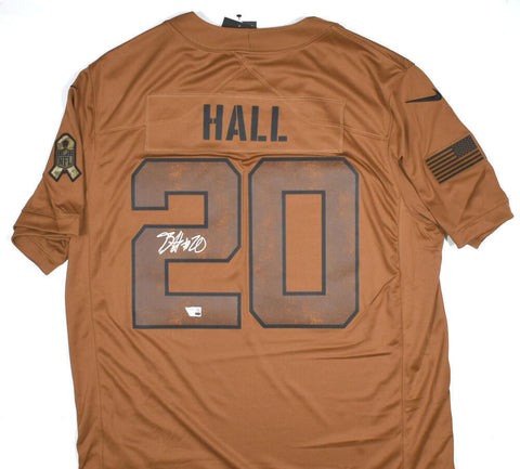 Breece Hall Signed Jets Nike Salute to Service Limited Jersery- Fanatics