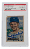 Whitey Ford Signed 1951 Bowman New York Yankees Rookie Card #1 PSA/DNA