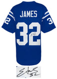 Edgerrin James (COLTS) Signed Blue Custom Football Jersey - (SCHWARTZ COA)