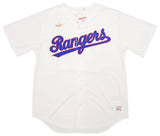 Nolan Ryan Signed Texas Rangers Nike Cooperstown Collection Baseball Jersey BAS