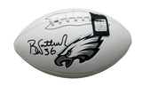 Brian Westbrook Signed/Inscribed Eagles Logo Football 193091