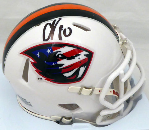 CHAD JOHNSON AUTOGRAPHED OREGON STATE SALUTE SPEED MINI HELMET BECKETT 177838