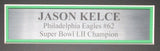 Jason Kelce Signed/Auto Kelly Philadelphia Eagles Jersey Framed PSA/DNA 189797