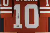 VINCE YOUNG (Texas burnt orange TOWER) Signed Autographed Framed Jersey JSA