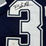 Autographed/Signed Brock Marion Dallas Blue Football Jersey JSA COA