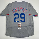 Autographed/Signed Adrian Beltre Texas Grey Baseball Jersey JSA COA