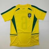 Autographed/Signed Roberto Carlos Brazil Yellow Soccer Jersey Beckett BAS COA