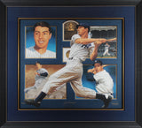 Joe DiMaggio & Danny Day Signed 30x34 Giclee Framed Display LE #292/388 BAS