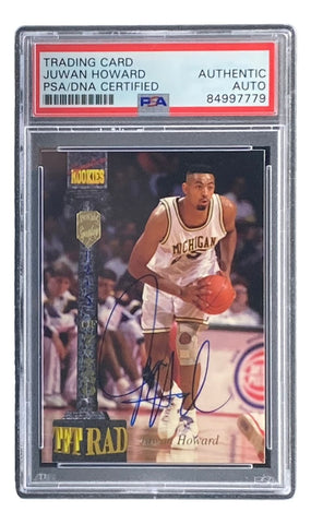 Juwan Howard Signed Michigan 1994 Signature Rookies #LVI Trading Card PSA/DNA