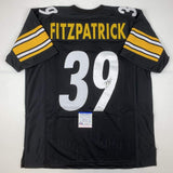 Autographed/Signed MINKAH FITZPATRICK Pittsburgh Black Football Jersey PSA COA