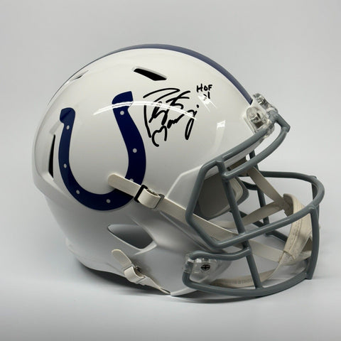 PEYTON MANNING SIGNED AUTOGRAPHED INDIANAPOLIS COLTS REPLICA HELMET HOF FANATICS